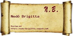 Nedó Brigitta névjegykártya